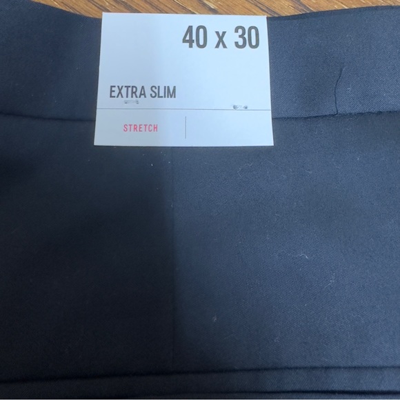 Express Men’s Black Dress pants 40x30 extra slim - Picture 2 of 3